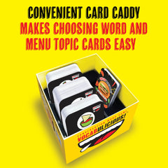 VOCABULICIOUS entree cards provide medium-level word challenges for growth.