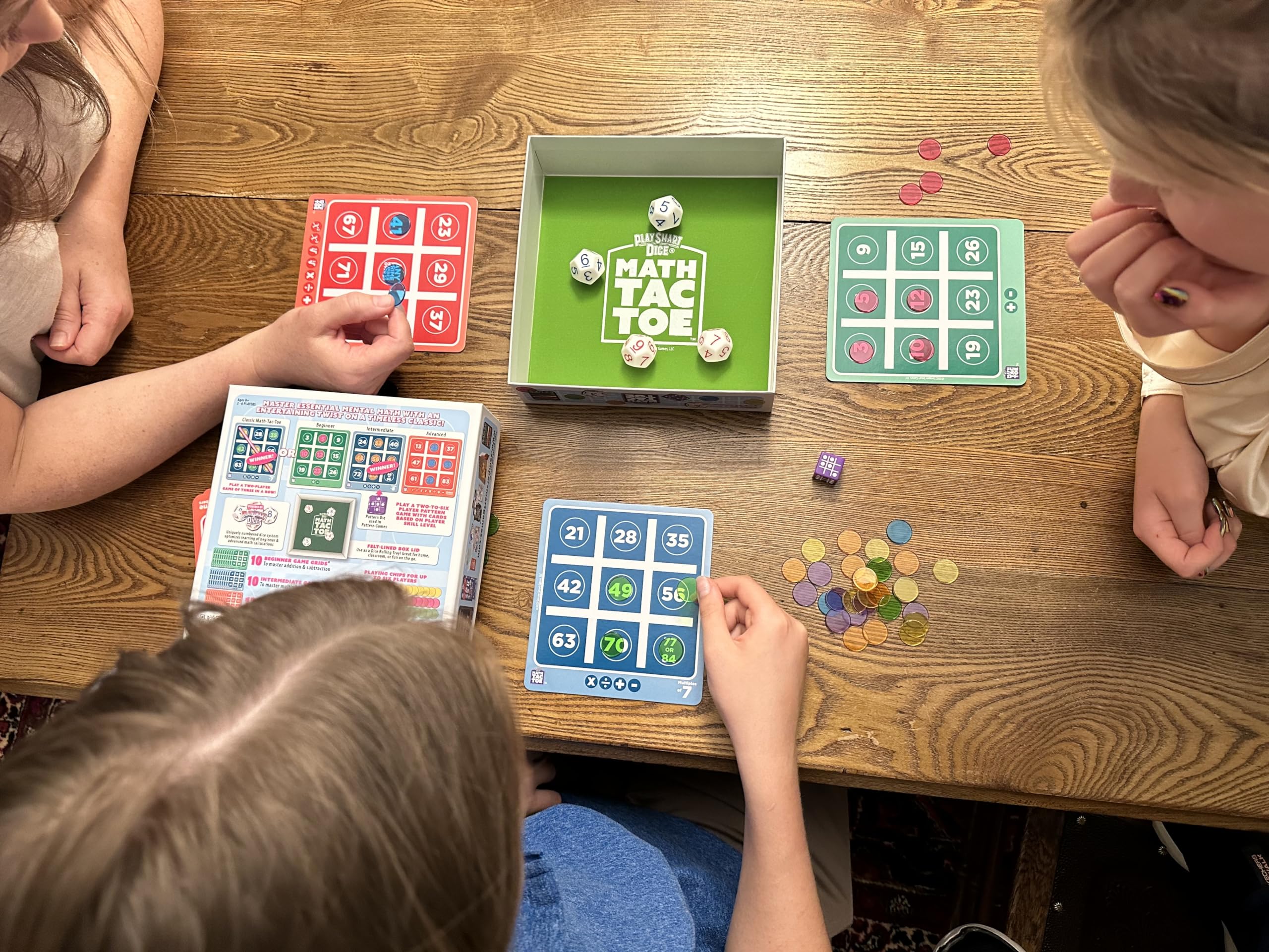 Semper PlaySmart Dice-Math-Tac-Toe components ready for family learning.