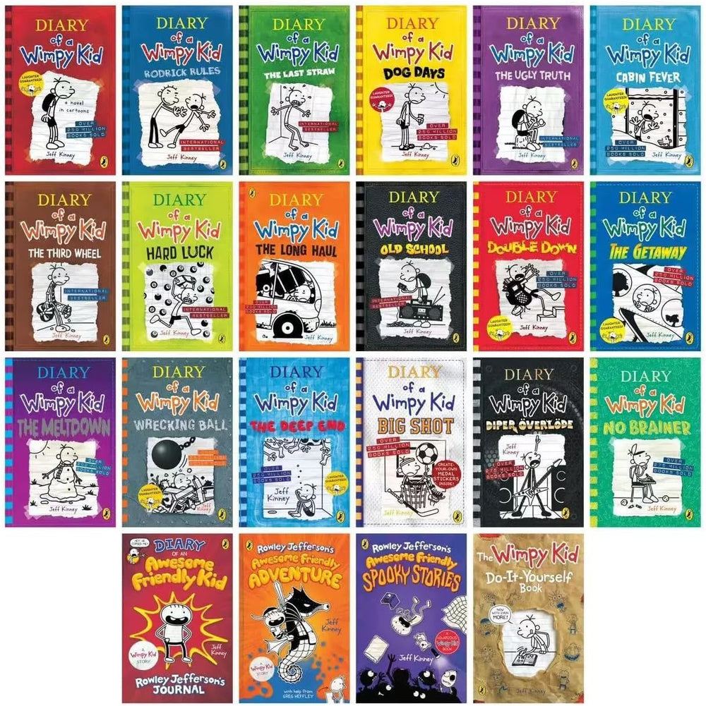 semyuin Diary of a Wimpy Kid box front design emphasizes colorful artwork and kid-friendly appeal.