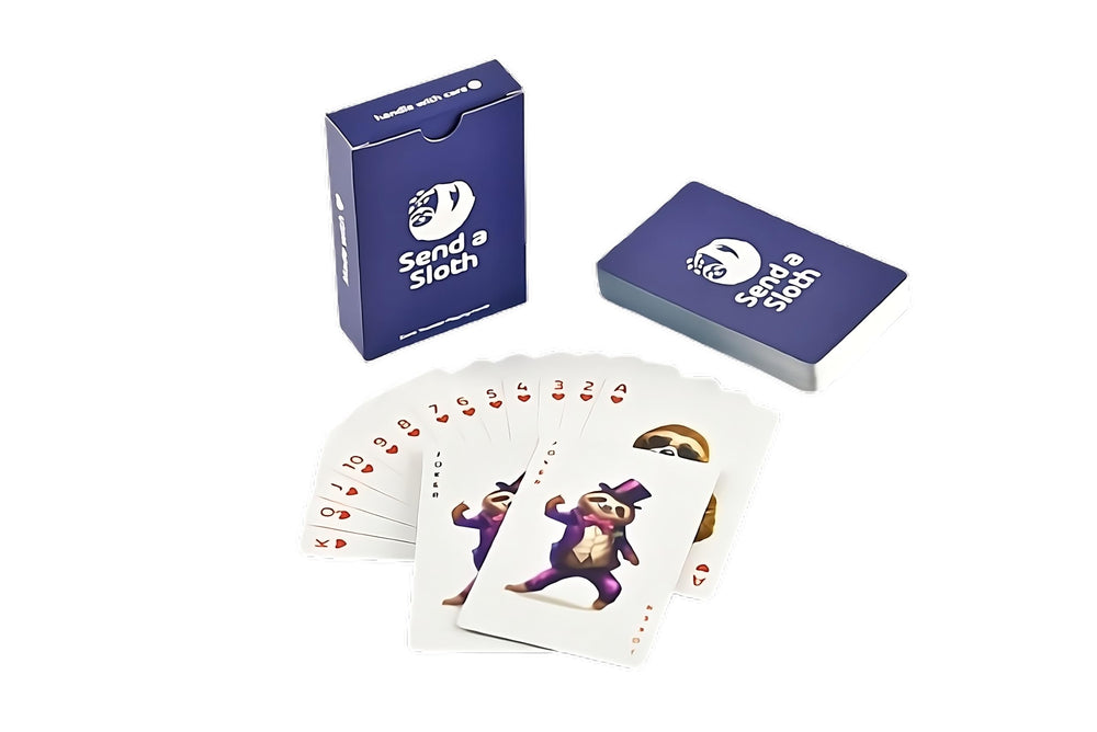 SEND A SLOTH card box storage keeps cards safe between sessions.