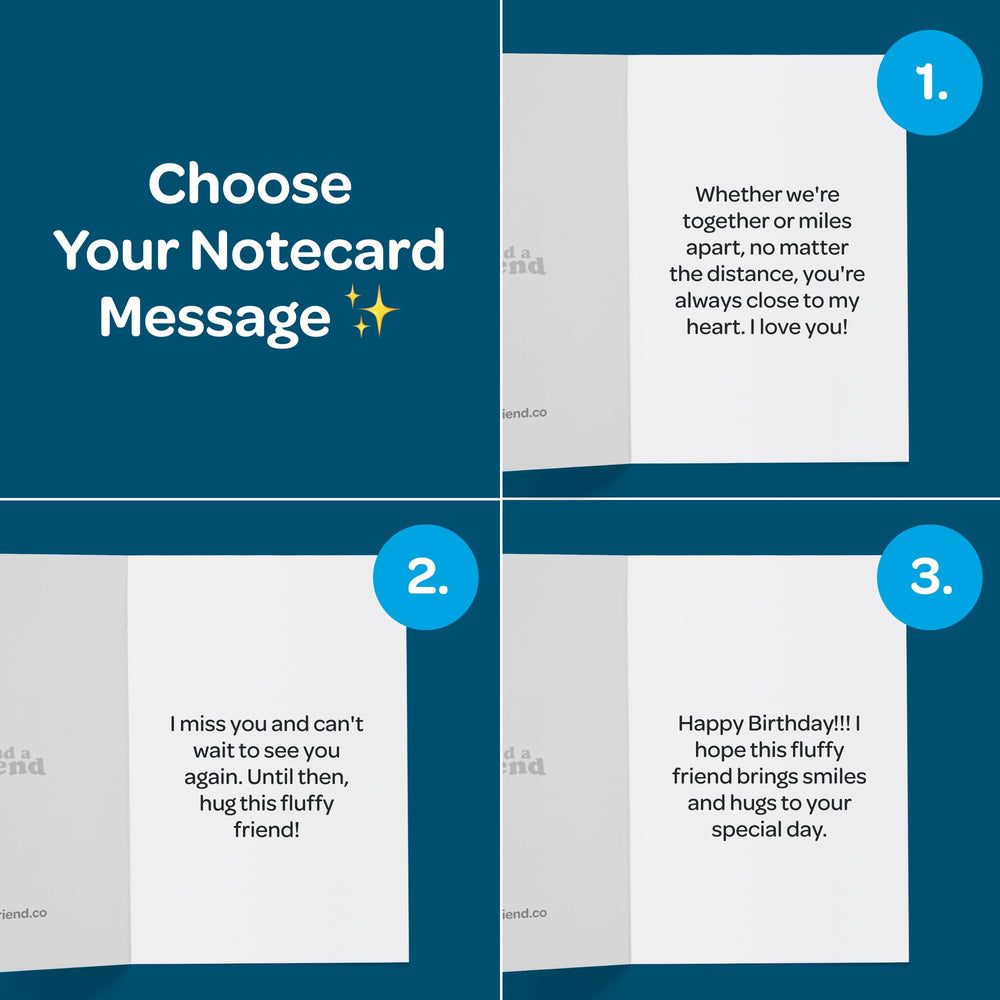 SendAFriend blue gift box showcases elegant packaging and instant gift-ready appeal.