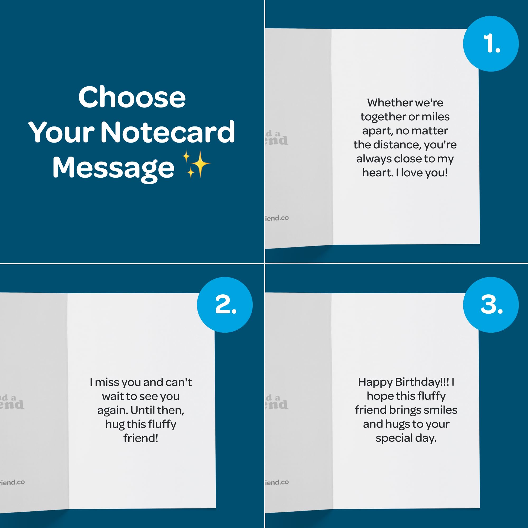 Notecard Miss You from SendAFriend offers warm message for miles apart