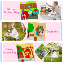 Sendhjurf Montessori Busy Book storage page highlighting organized pieces