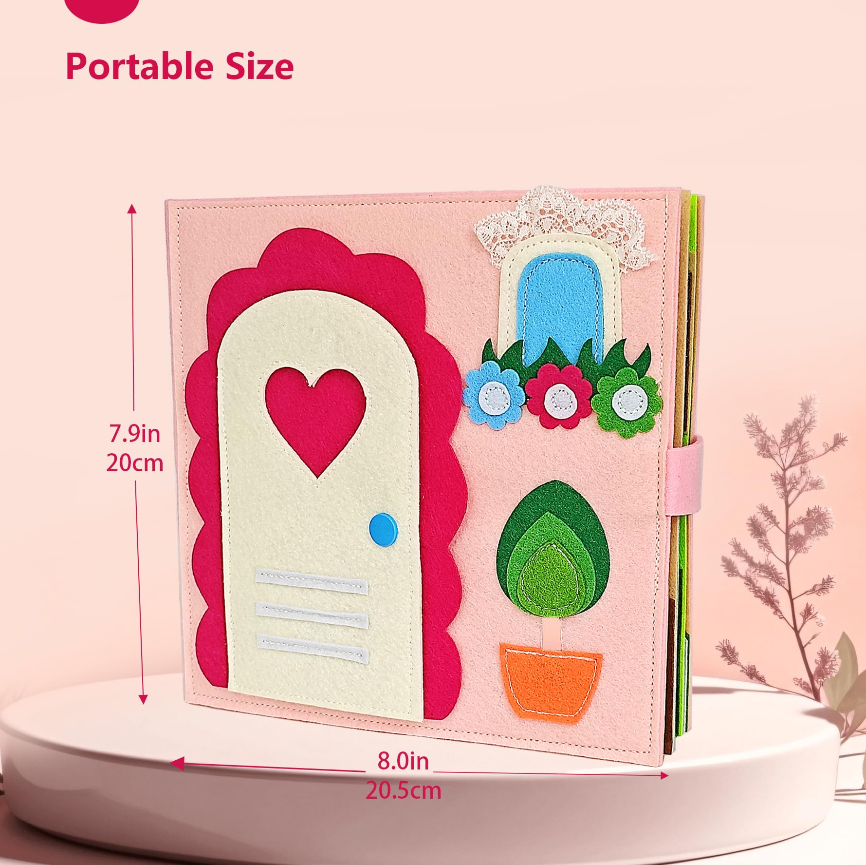 Sendhjurf Montessori Busy Book small components page for hands-on learning