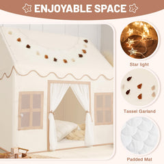Senodeer play tent with mat offers comfy base for quiet reading.