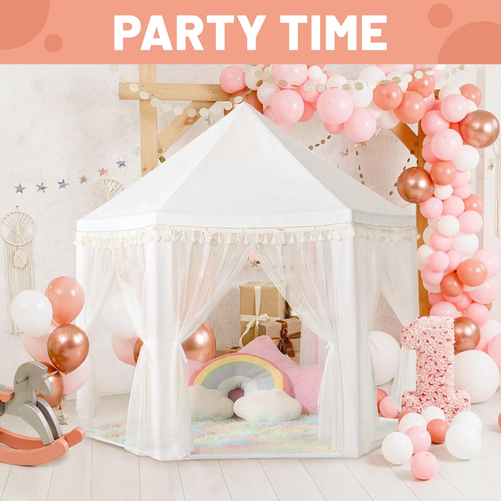 Senodeer princess tent private play space offers a magical princess corner.