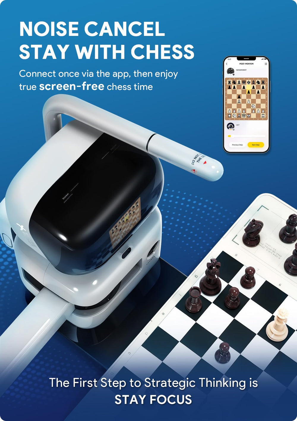 Sense Robot compact design fits study rooms and living spaces.