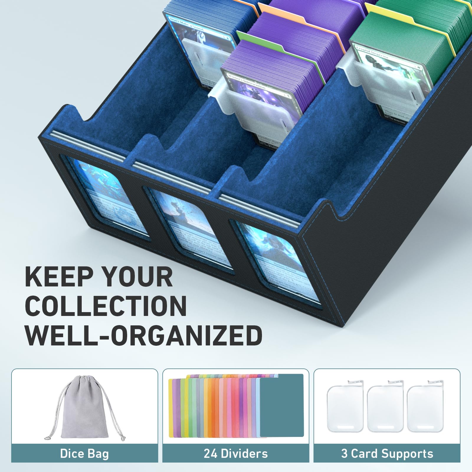 SENVINI 24 dividers for precise card organization and sectioning.