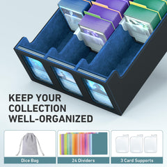 SENVINI 24 dividers for precise card organization and sectioning.