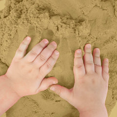 Sensory Sand storage tip with hot water bottle to restore texture.