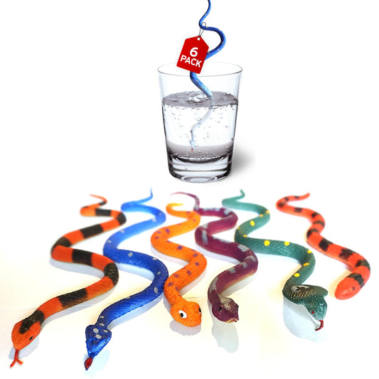 SENSORY4U color-changing snakes six-pack for bath-time color surprises