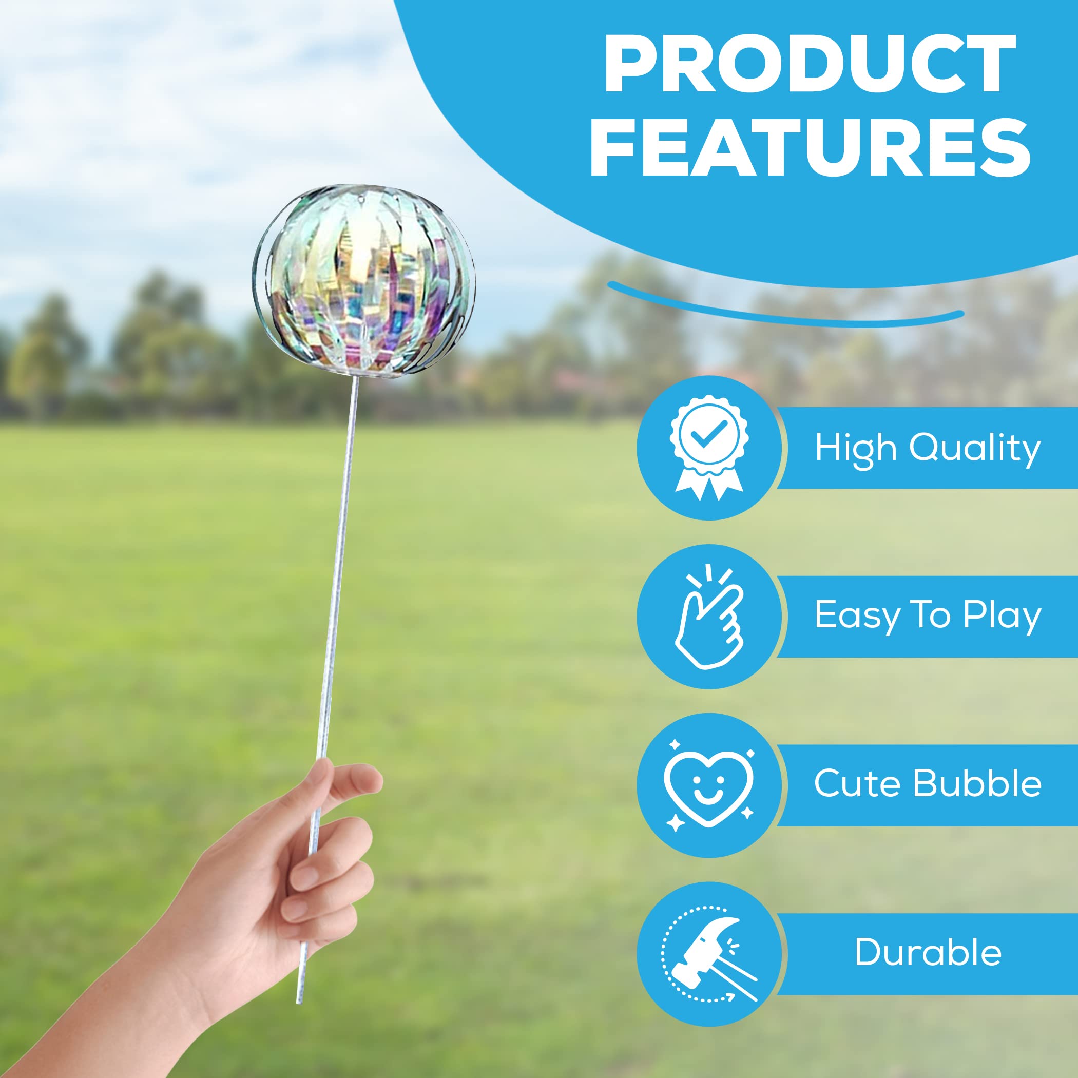 SENSORY4U twirling bubble wand action enhances playful storytelling