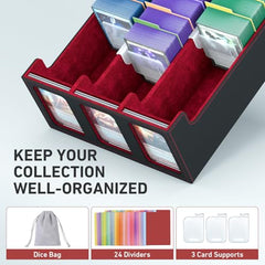 SENVINI magnetic closure secures the card box during travel