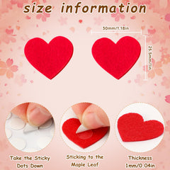 SEPGLITTER double-sided adhesives with felt hearts for quick decorating.