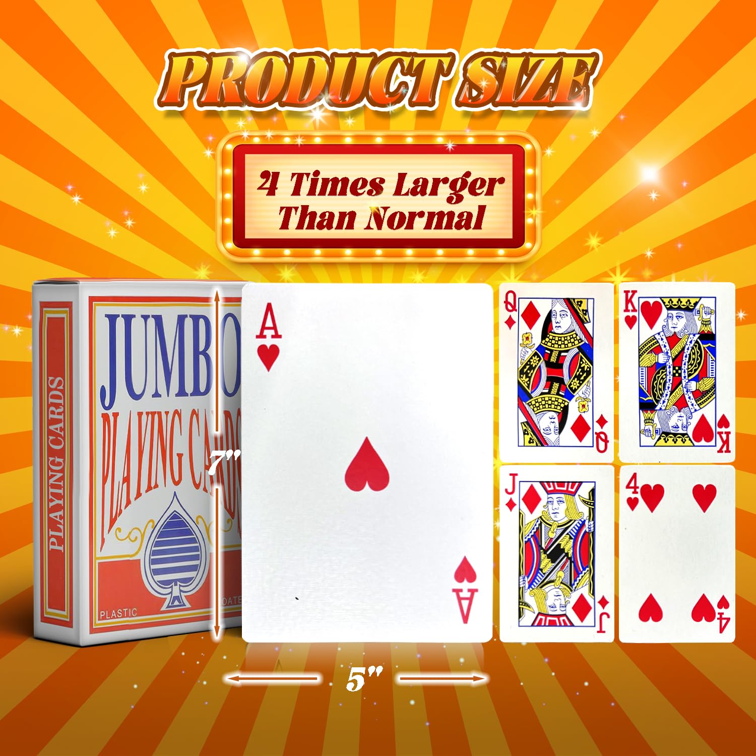 SeptCity jumbo cards with a film-like finish, durable for repeated shuffles.