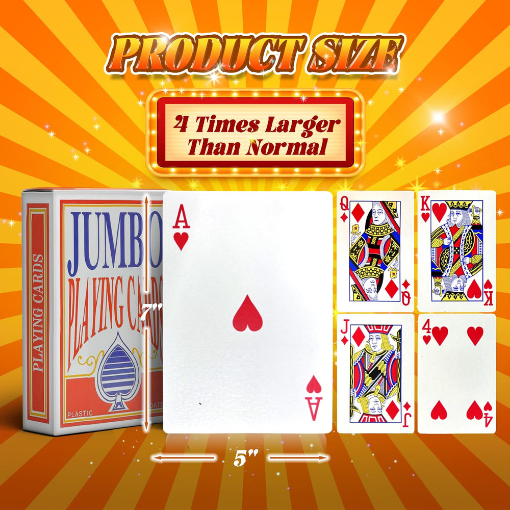 SeptCity jumbo cards with a film-like finish, durable for repeated shuffles.