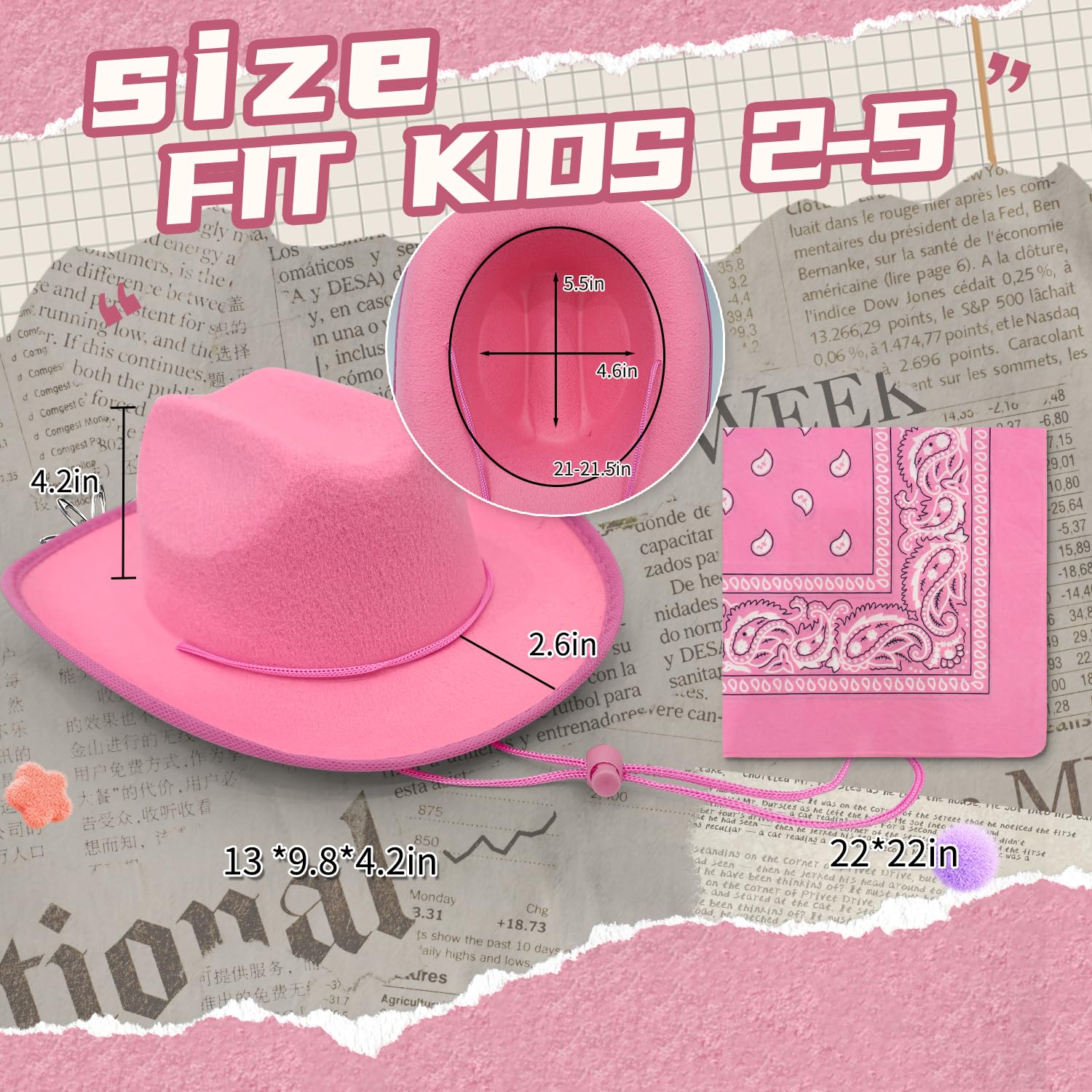 SeptCity light pink bandana pattern adds vibrant western flair.