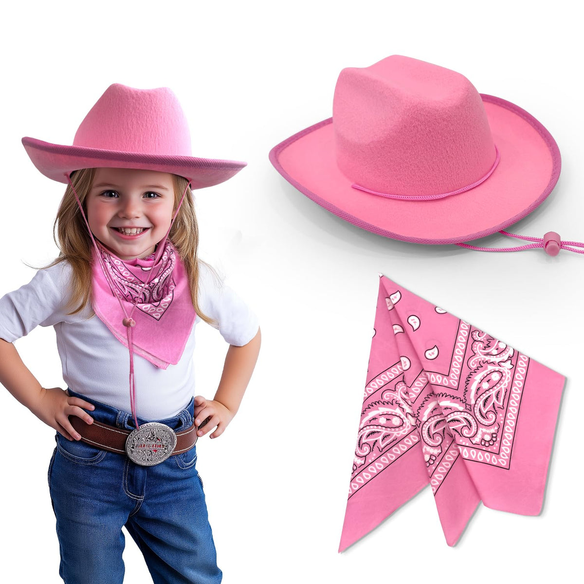 SeptCity toddler cowboy hat front view for pretend play.