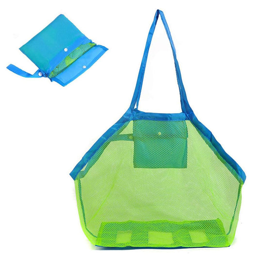 Septo mesh beach bag foldable tote, compact for travel and quick setup.