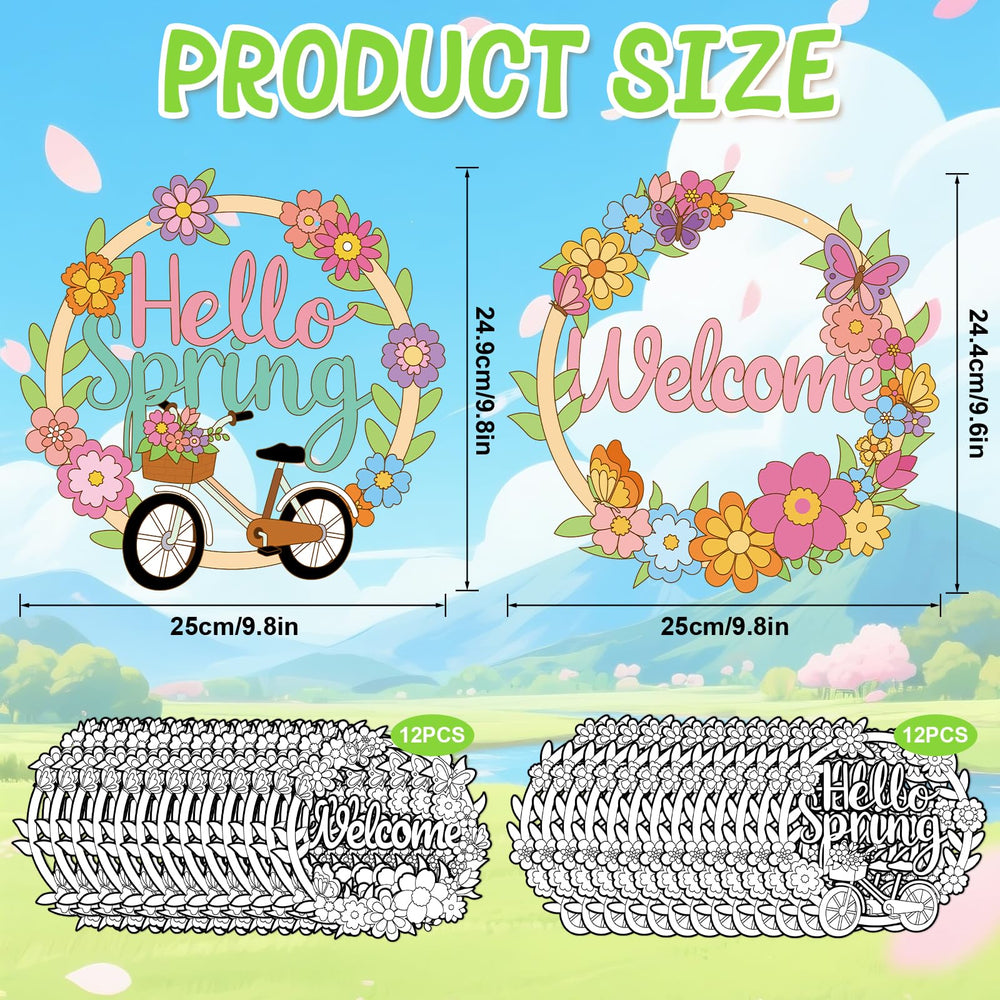 Sereliy color-your-own flowers wreath kit sparks family creativity