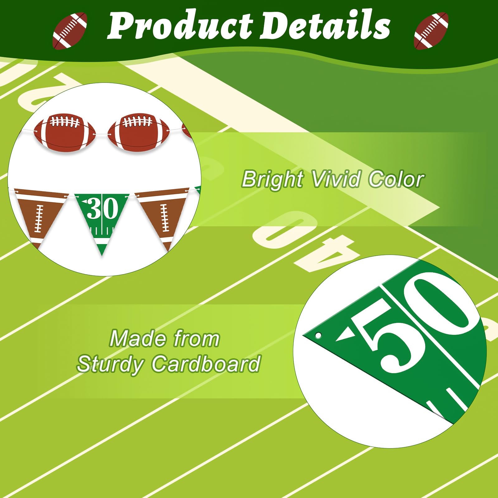 Sereliy banners suit bowl games, birthdays, and classroom decor