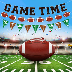 Sereliy football banners hang easily with punched holes