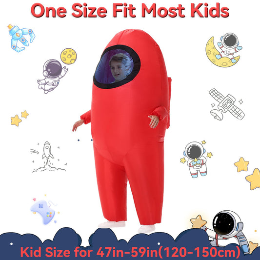 Servllcell space costume with blower enables quick inflation