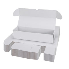 Serwrsw bulk-capacity top-loaders box shown in a stack for efficient card storage