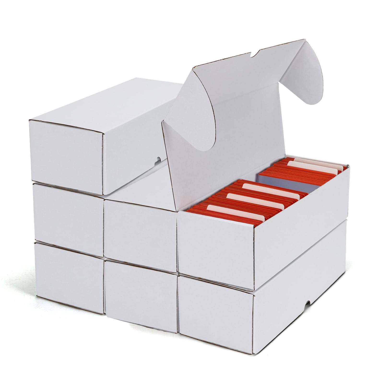 Serwrsw card storage box with self-locking closure secures contents.