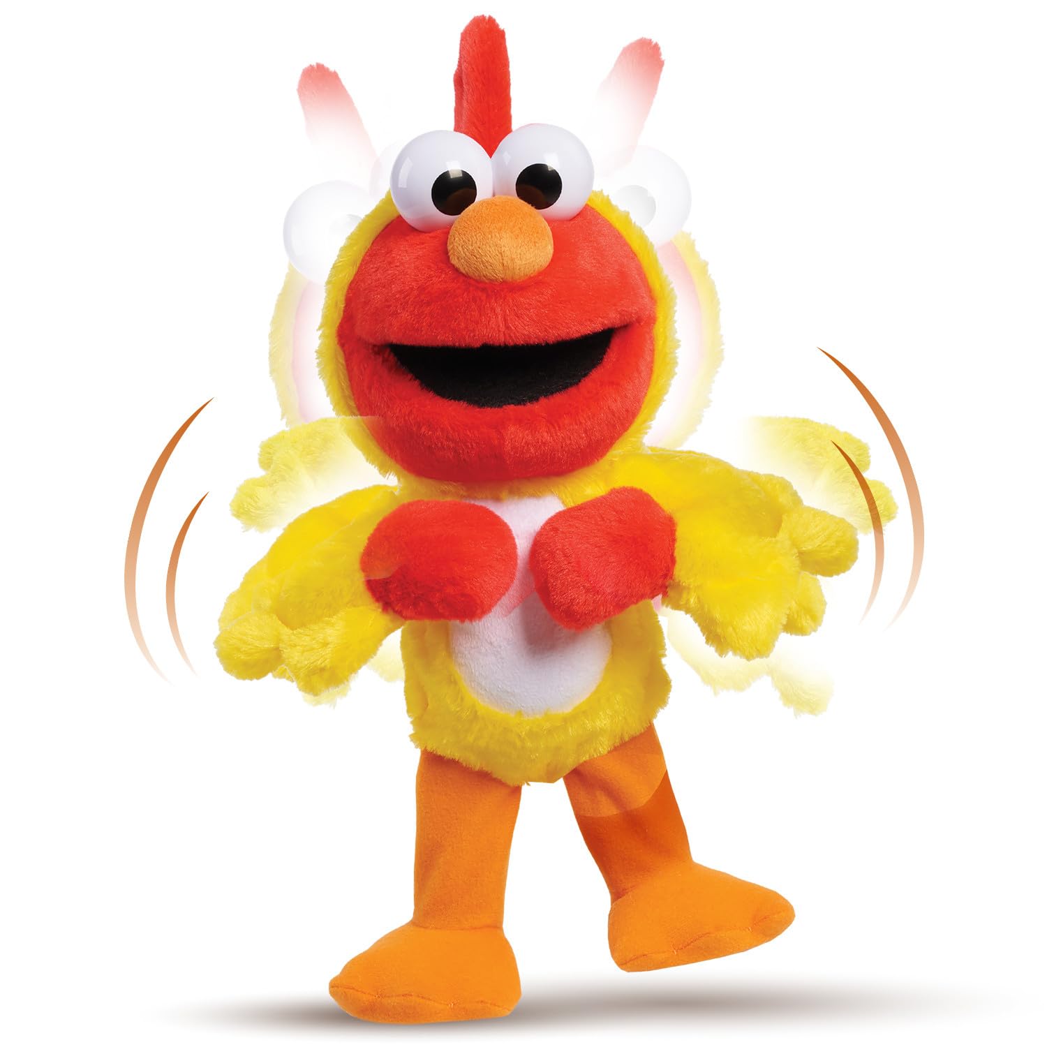 Sesame Street Chicken Dance Elmo animated plush dancing with giggles
