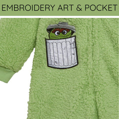 Sesame Street Oscar soft hand screen print with durable artwork.