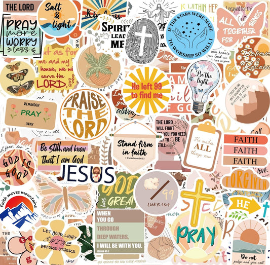 Sesunbla 200pcs prayer board stickers for Bible study and journaling, durable color on journals