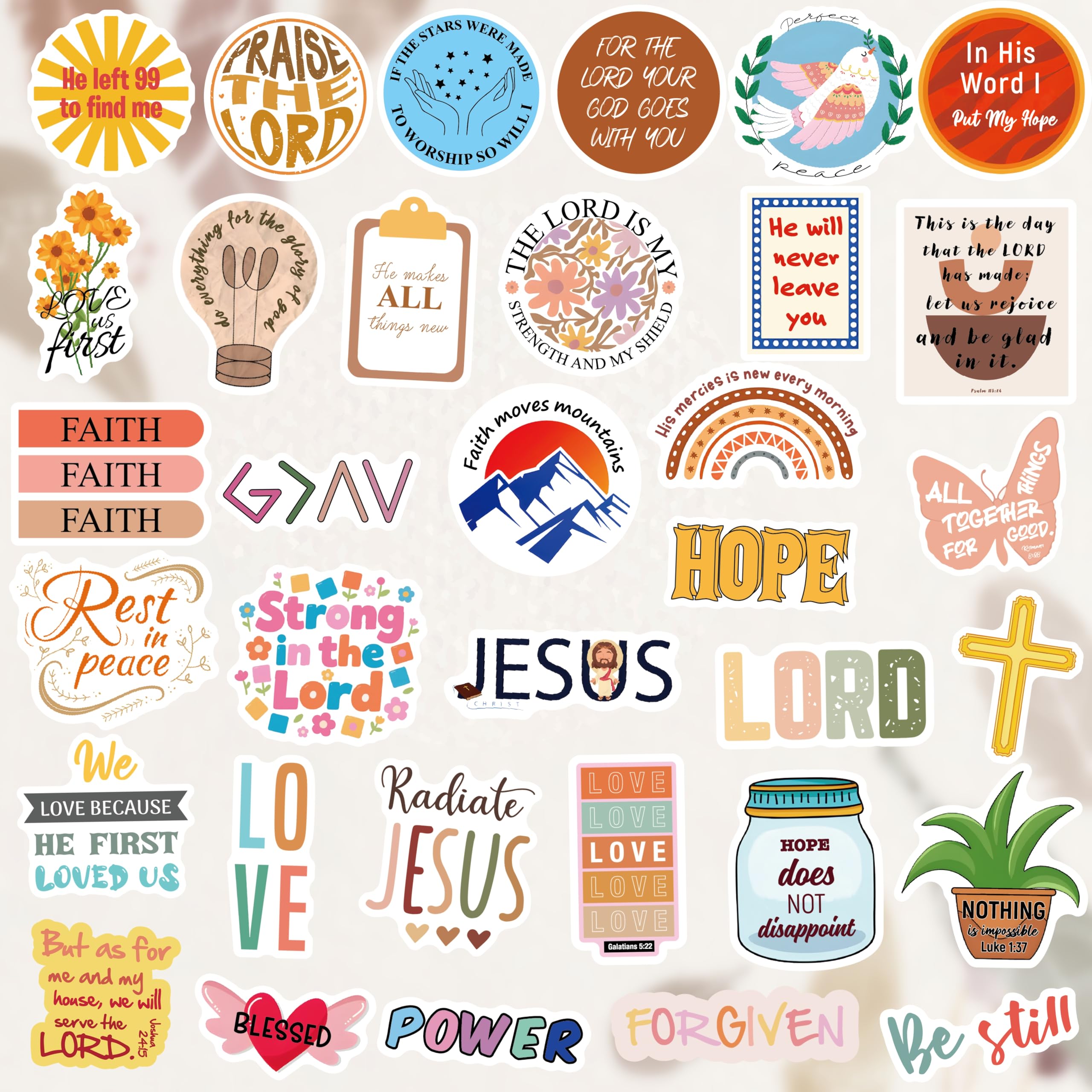 Sesunbla Christian stickers for Bible journaling, easy to apply and remove
