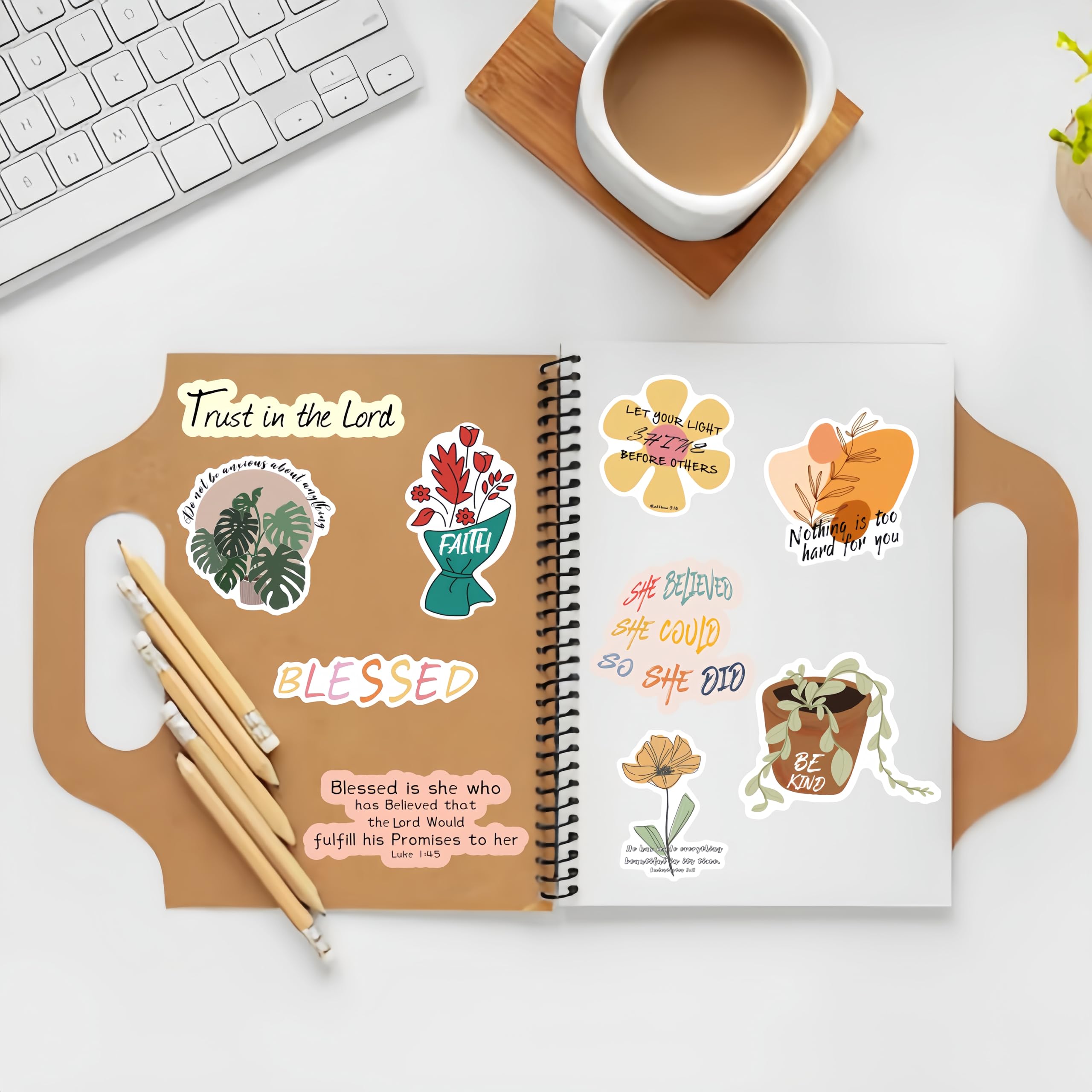 Sesunbla scrapbook sticker pack for Bible journaling sessions