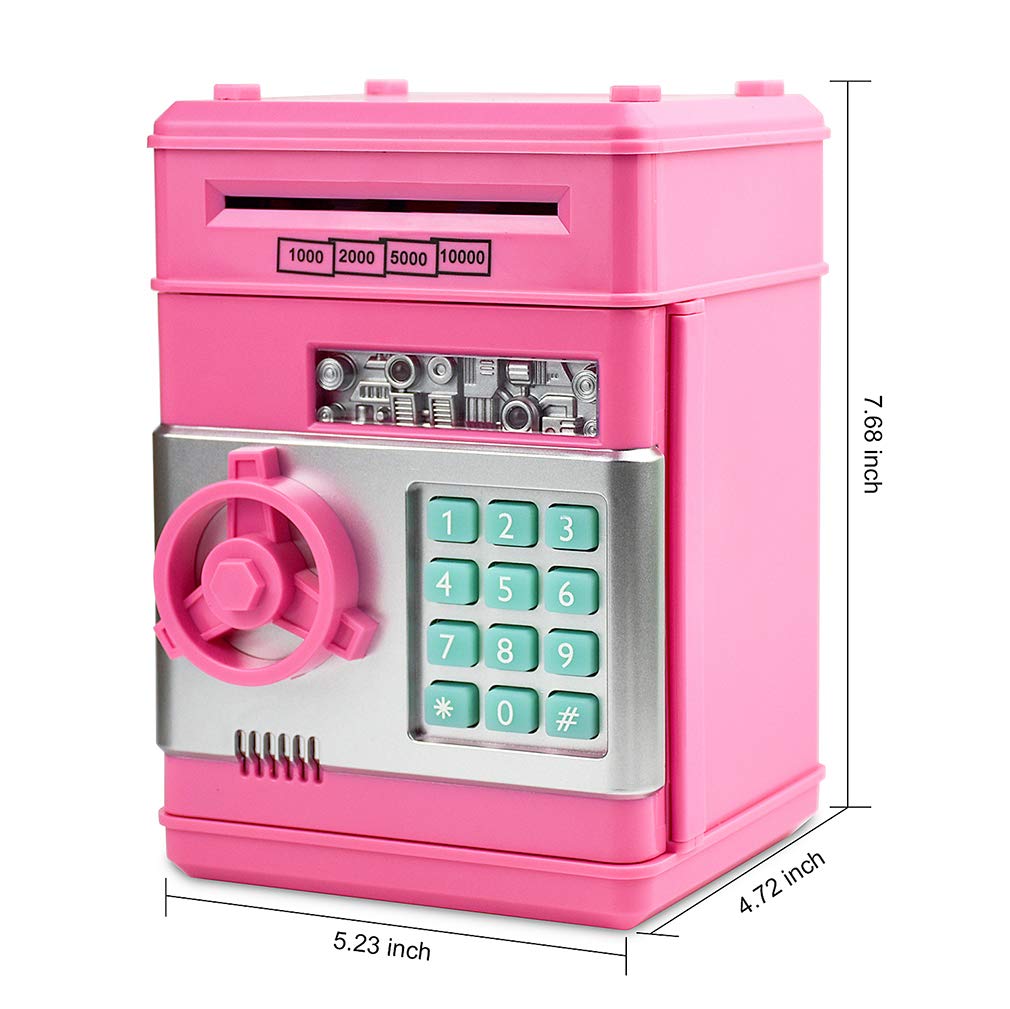 Setibre Piggy Bank coin and bill slot supports high-capacity saving for fun