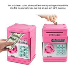 Setibre Piggy Bank scroll action demonstrates automatic money intake for easy saving