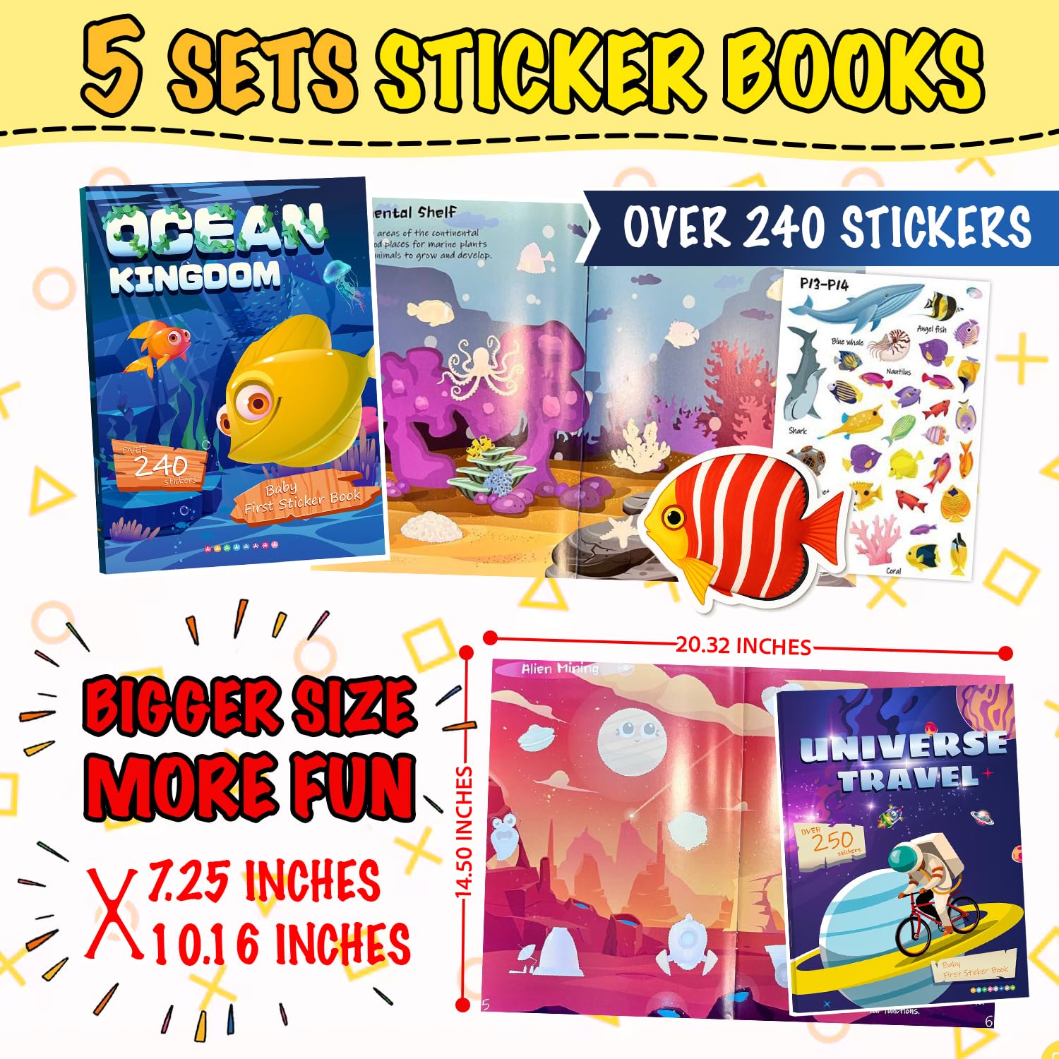 Sets of 5 Dinosaur Park sticker book cover sparks exploration and early problem-solving.