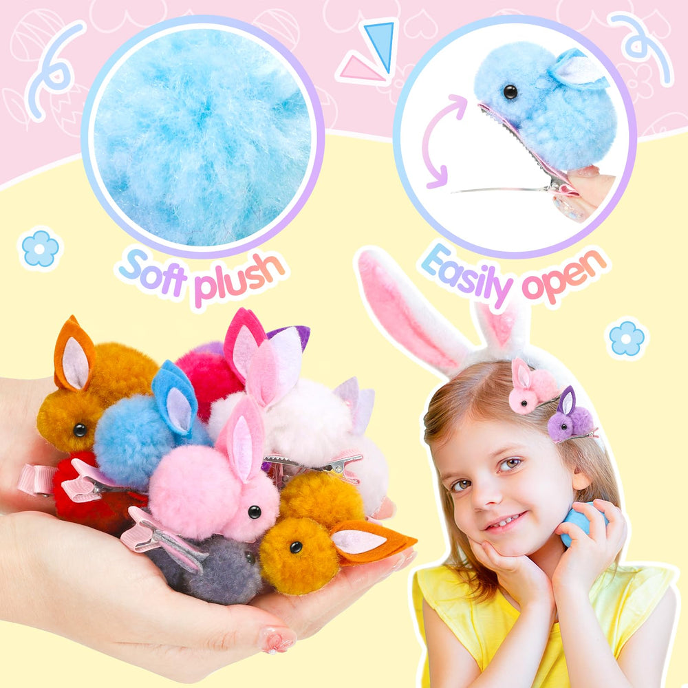 SevenQ bunny hair clip inside the egg adds playful styling options for kids