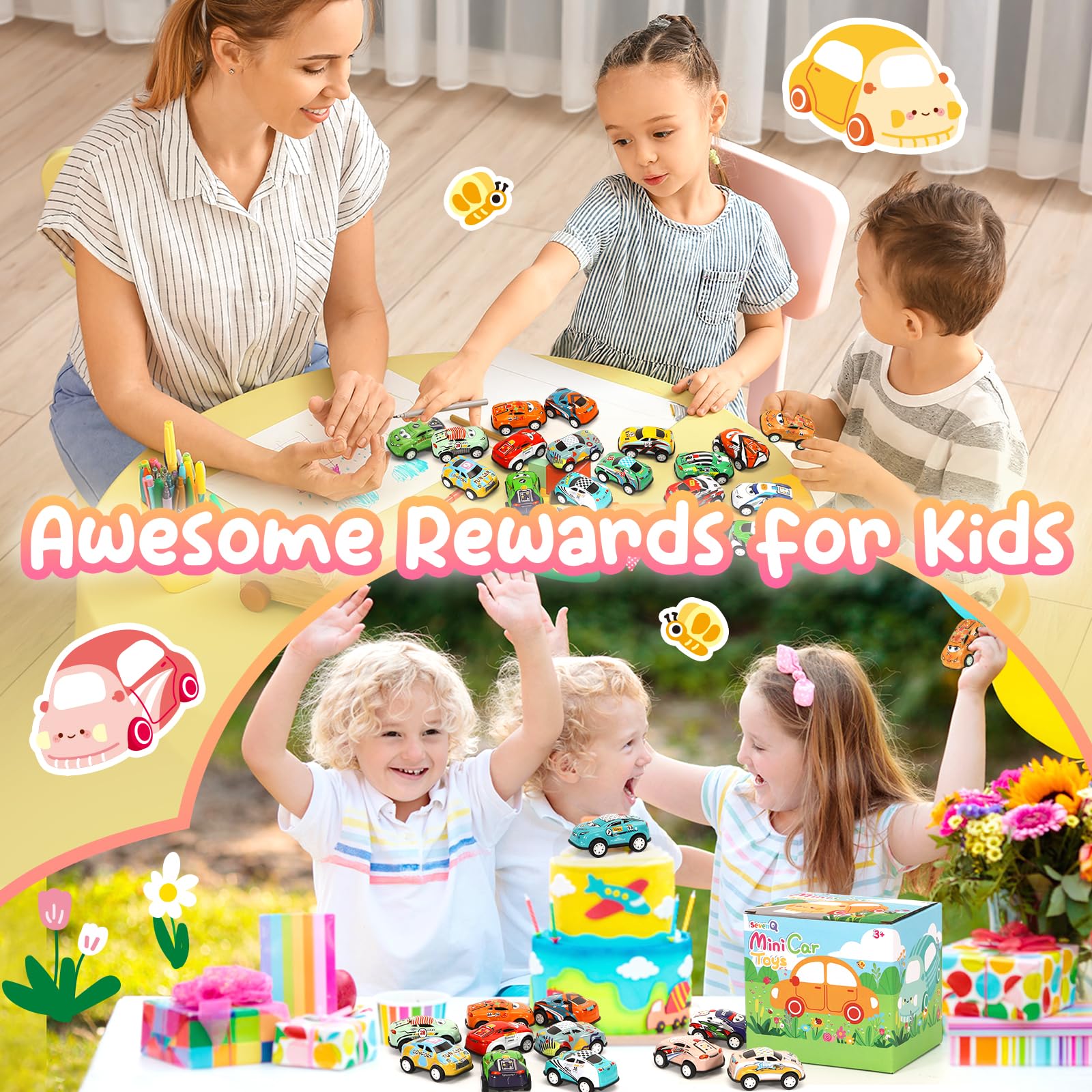 SevenQ party favors pack makes birthday celebrations more fun and memorable.
