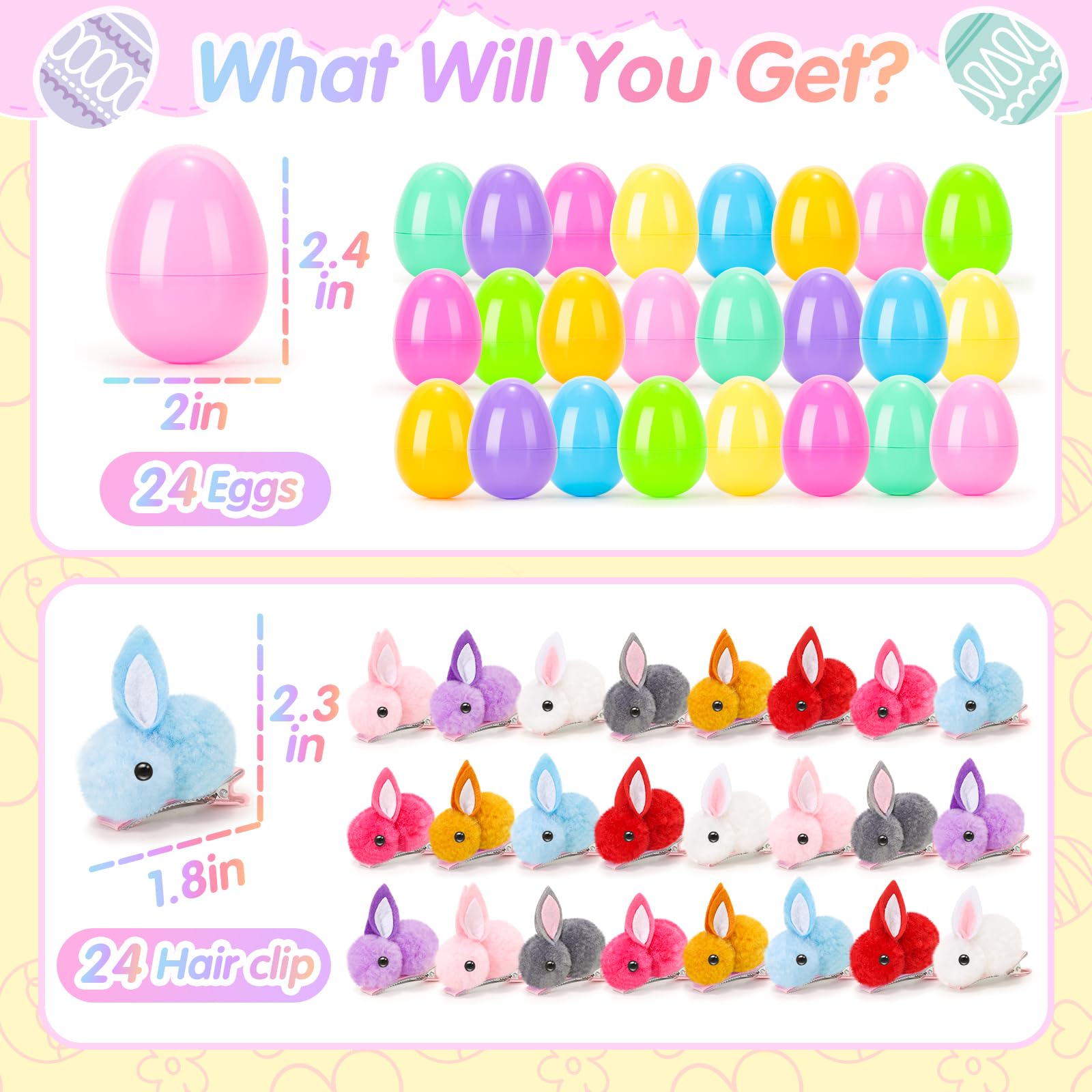SevenQ plastic eggs with smooth edges for durable, reusable Easter decor