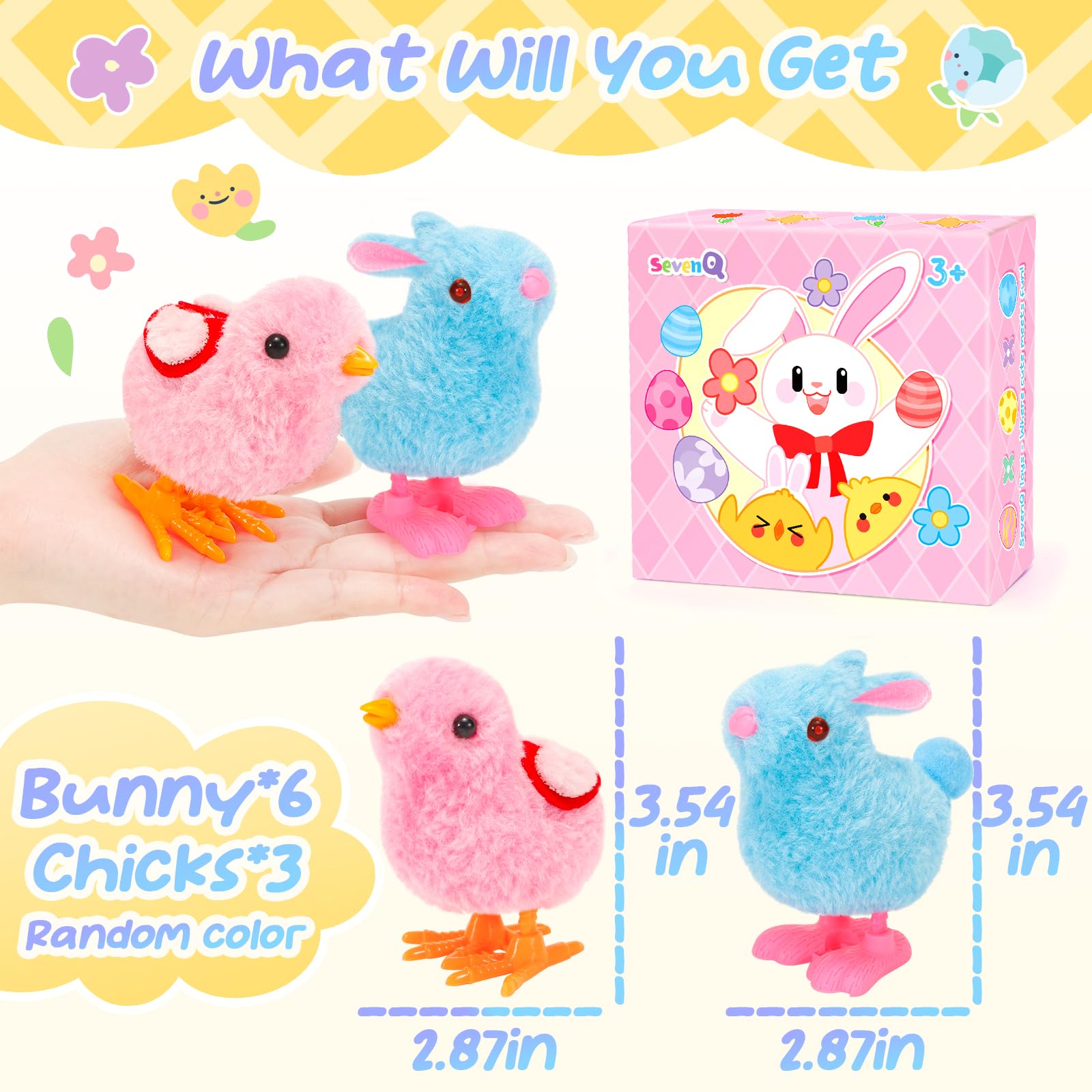 SevenQ wind up chick walking toy adds lively motion to indoor or outdoor play