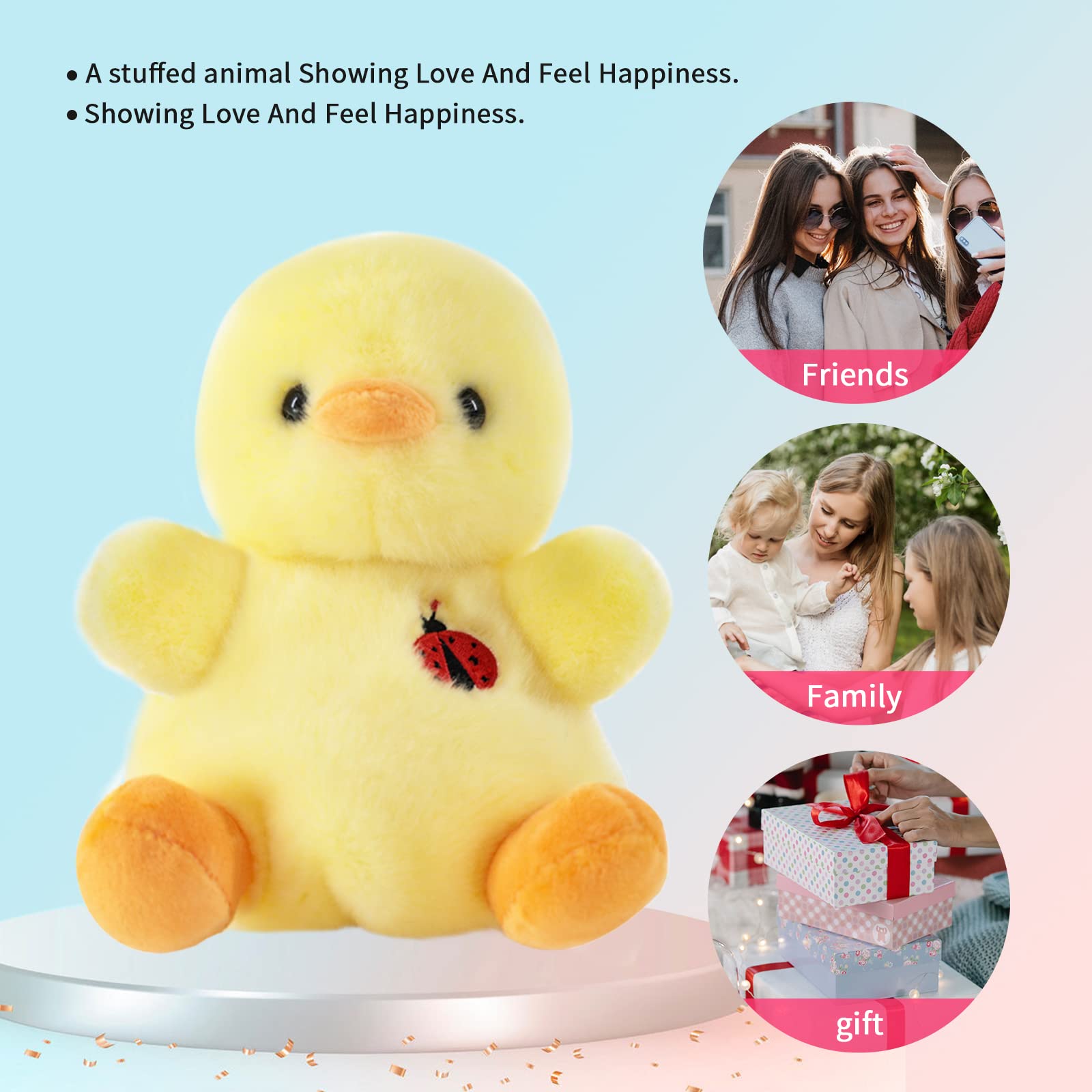 Sew Butiful duck plush in baby room decor, adds character.