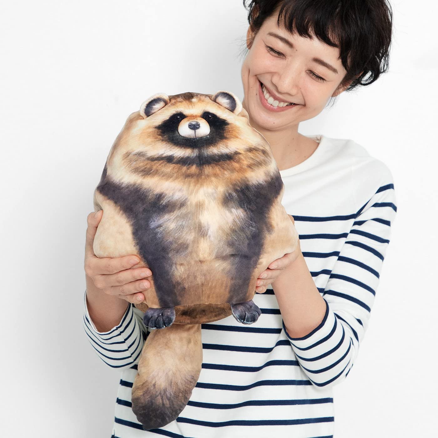 Sew Butiful Raccoon Plush 12in close-up fabric texture, soft and skin-friendly.