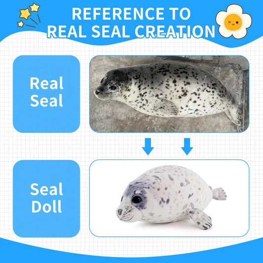 Sew Butiful Seal plush pillow offers decorative comfort in kids' rooms.
