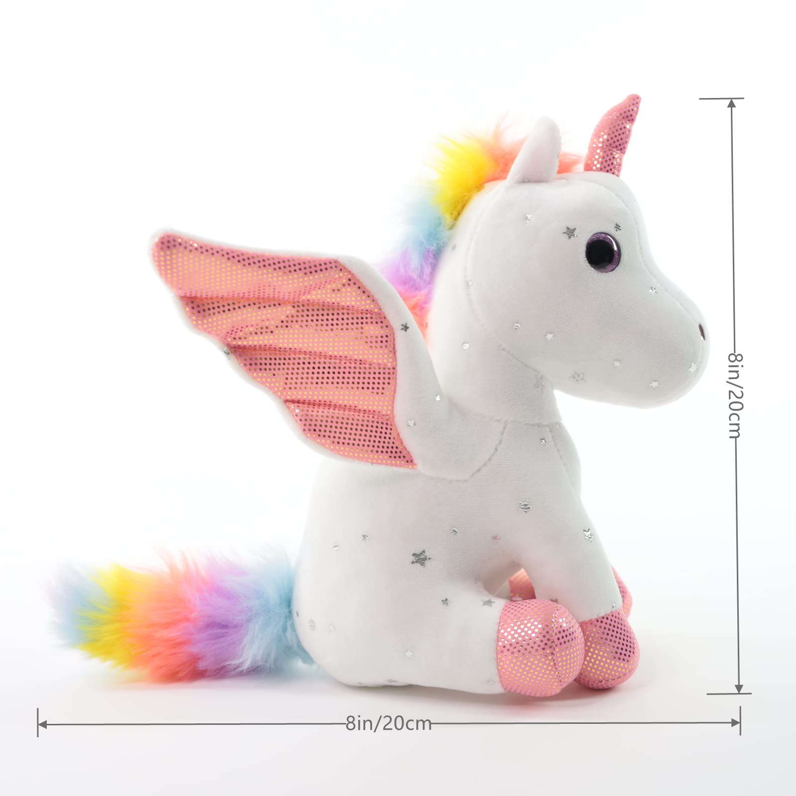 Sew Butiful soft fabric unicorn toy face, inviting gentle hugs and play.