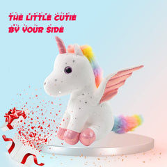 Sew Butiful unicorn plush during bedtime snuggle for peaceful nights.