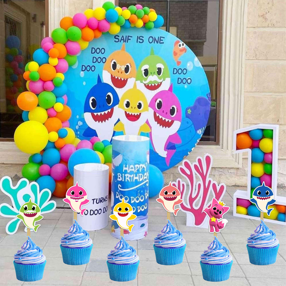 Seyal Bby Shrk toppers ideal for kids' birthdays