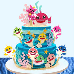 Seyal Bby Shrk topper featuring Momy Shrk adds color to treats
