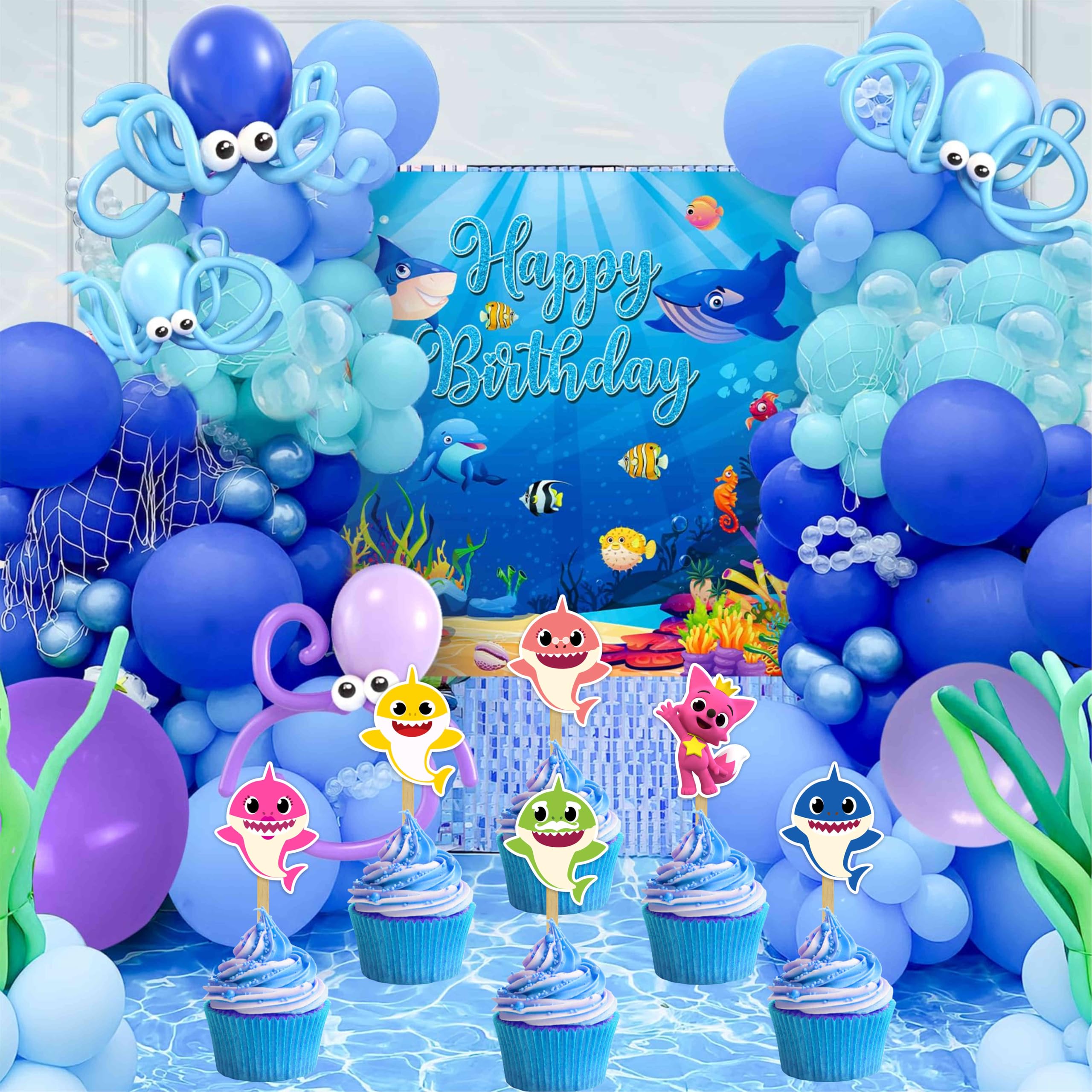 Seyal Bby Shrk toppers perfect for party desserts and displays