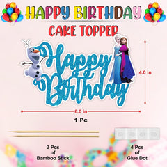 Seyal Frozn Happy Birthday Topper Esa figure adds icy charm to your cake.